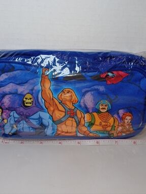 Vintage 1983 He-Man Skeletor Masters Of The Universe Graphic Pencil Case - Blue